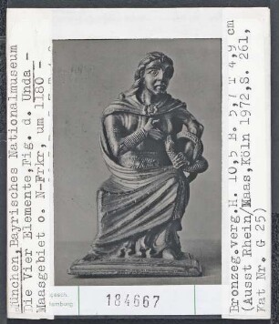 München, Nationalmuseum: Die vier Elemente: Unda. Vergoldete Bronze