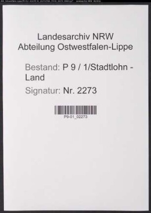 Sterberegister Standesamt Stadtlohn-Land