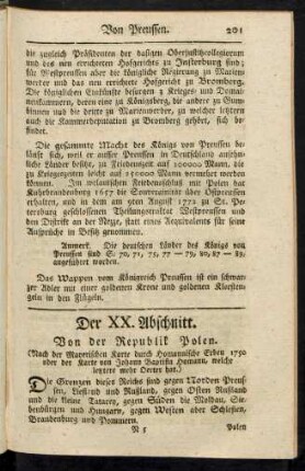 Der XX. Abschnitt. Von der Republik Polen.