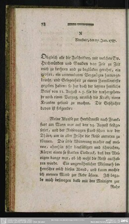 N Neustadt, den 17. Jan. 1787