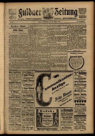 Zweite Ausgabe vom Mittwoch, den 13. März 1907.