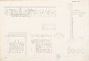 »Tektonik der Hellenen« (Tafelband, 2. Auflage Berlin 1874): Tafel 37: Kapitelle, Säulen