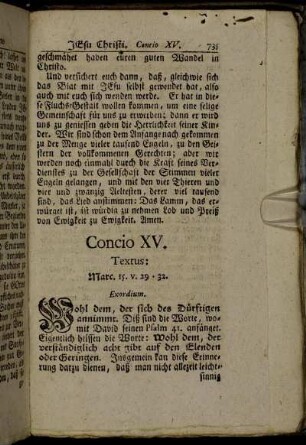 Concio XV. Textus: Marc 15. v. 29 - 32.