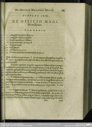 Titulus XXIX. De Officio Magistri militum