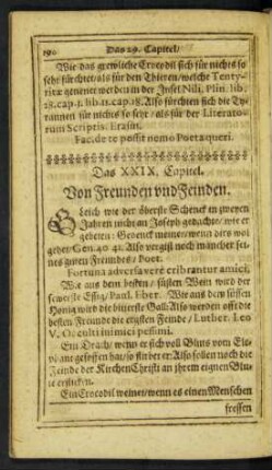 Das XXIX. Capitel. Von Freunden und Feinden.
