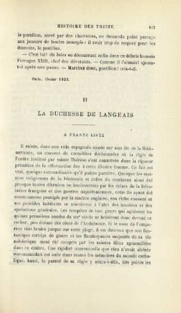 II. La Duchesse de Langeais