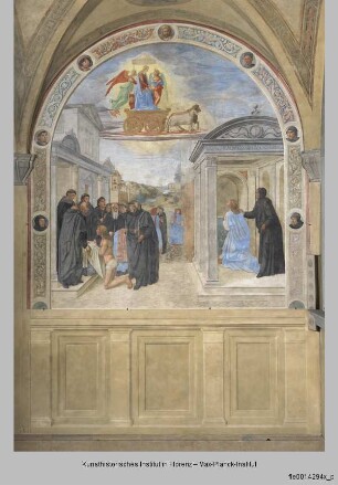 Szenen aus dem Leben des heiligen Philippus Benitius : Berufung und Einkleidung des Heiligen Philippus Benitius