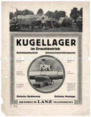 Kugellager im Dreschbetrieb