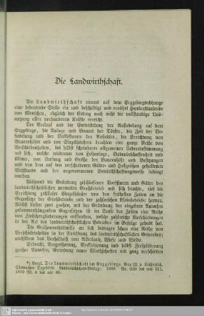 Die Landwirthschaft