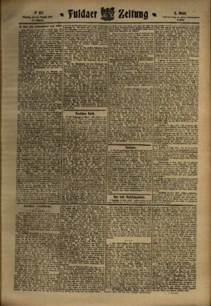 Zweite Ausgabe vom Dienstag, den 16. August 1910.
