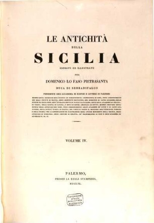 Le Antichità della Sicilia, 4. Antichità di Siracusa e delle sue colonie