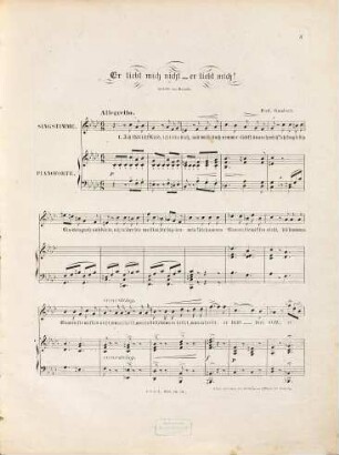 Drei Lieder für eine Sopran- oder Tenorstimme mit Piano : op. 64