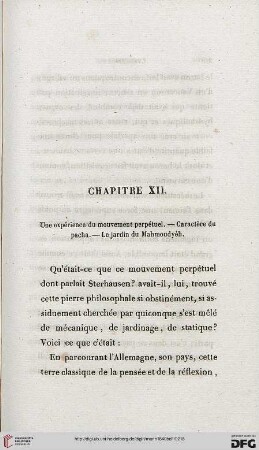 Chapitre XII: Une expérience du mouvement perpétuel. – Caractère du pacha. – Le jardin du Mahmoudyèh