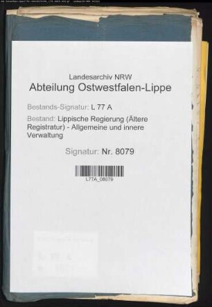 Zustand und Unterhaltung der Landstraßen (Chausseen)