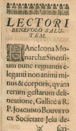 Lectori Benevolo Salutem