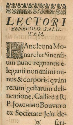 Lectori Benevolo Salutem