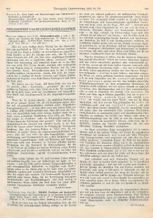 465 [Rezension] Hessen, Johannes, Religionsphilosophie