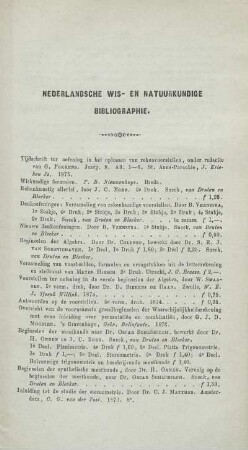 Nederlandsche wis- en natuurkundige bibliographie.