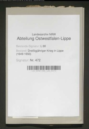 Kriegskontributionsrechnung 1643-1644