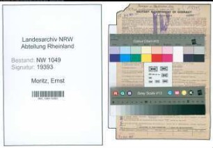 Entnazifizierung Ernst Moritz , geb. 29.06.1894 (Haendler)