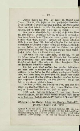 Wilhelm I., der Große, König von Preußen 1861-1871; Deutscher Kaiser 1871-1888