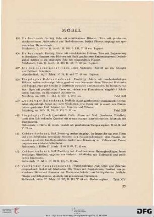 Möbel (Nr. 405-431)