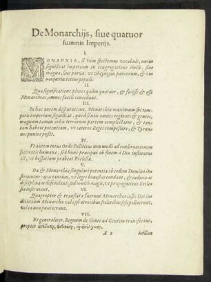 De Monarchiis, sivie quatuor summis Imperiis.
