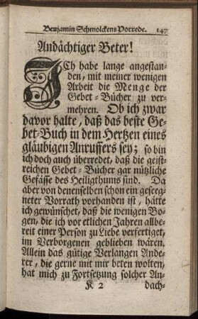 Andächtiger Beter!