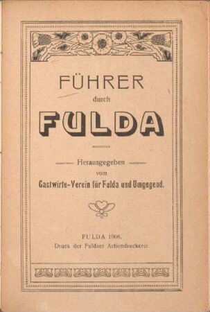 Führer durch Fulda und Umgebung