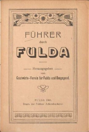 Führer durch Fulda und Umgebung