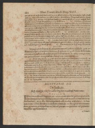 Disputatio XII. De Iudiciis