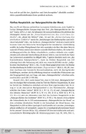 Fünftes Hauptstück: zur Naturgeschichte der Moral
