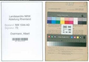 Entnazifizierung Albert Overmann , geb. 15.12.1918 (Verwaltungsgehilfe)