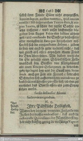 Nr. 13. Ihre Päbstl. Heiligkeit