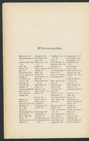 Wörterverzeichnis.