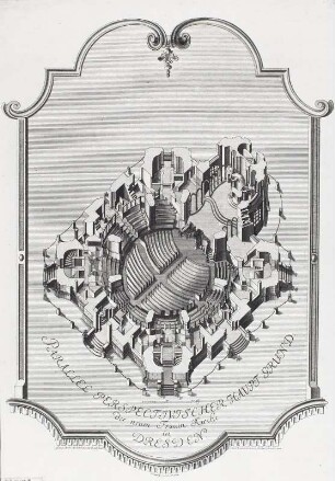 Frauenkirche, Stich, Lindemann, C.P., 1734/38