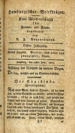 Vierter, sonst neun und zwanzigster, Bogen
