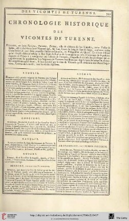 Chronologie historique des vicomtes de Turenne