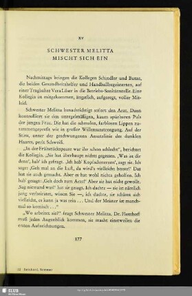 XV. Schwester Melitta Mischt Sich Ein