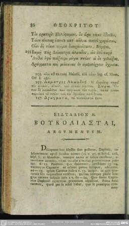 Eidyllion 8. Bukoliastai