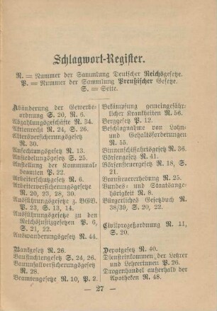 Schlagwort-Register.