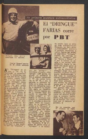 El "Dringue" Farias corre por PBT - su primera aventura automovilística