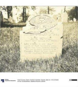 Salem, Friedhof, Grabstein: Sewalls