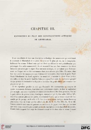 Chapitre III: Exposition du plan des constructions antiques deh Khorsabad