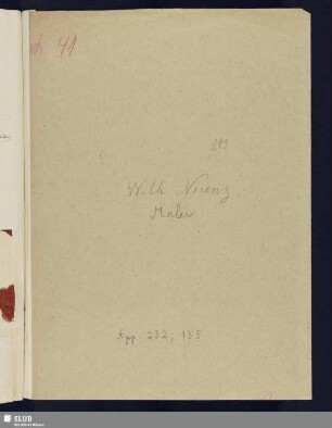 Nr. 135. Nerenz, Wilhelm