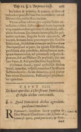 Caput XIII. De bonis operibus ...