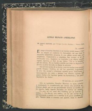 Letras hispano-americanas : El romero alucinado, por Enrique González Martínez