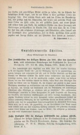 344-348 Empfehlenswerthe Schriften
