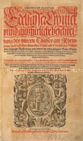 Chronicon Alsatiae (Elsässer Chronik)