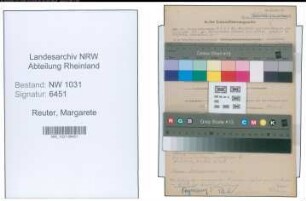 Entnazifizierung Margarete Reuter , geb. 11.02.1906 ()